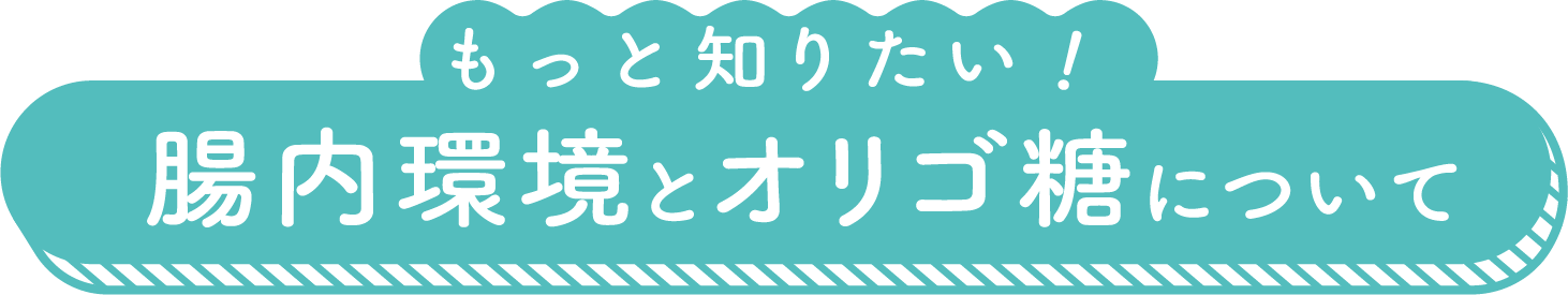 もっと知りたい！腸内環境とオリゴ糖について