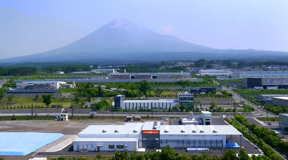 富士工場空から